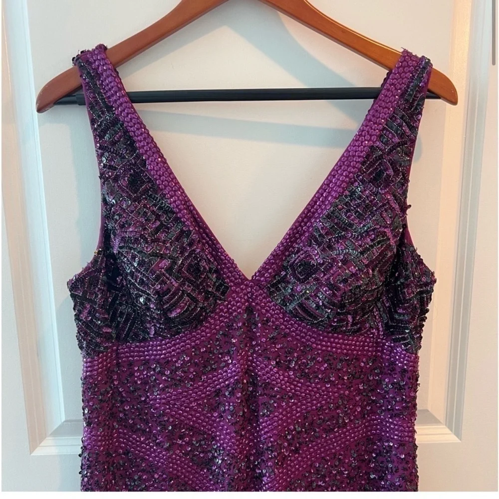 Caché Beaded Long Dress Size 14